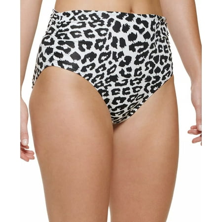 Calvin Klein Women’s Leopard Print No-Muffin-Top Convertible Bikini Bottoms Size XL