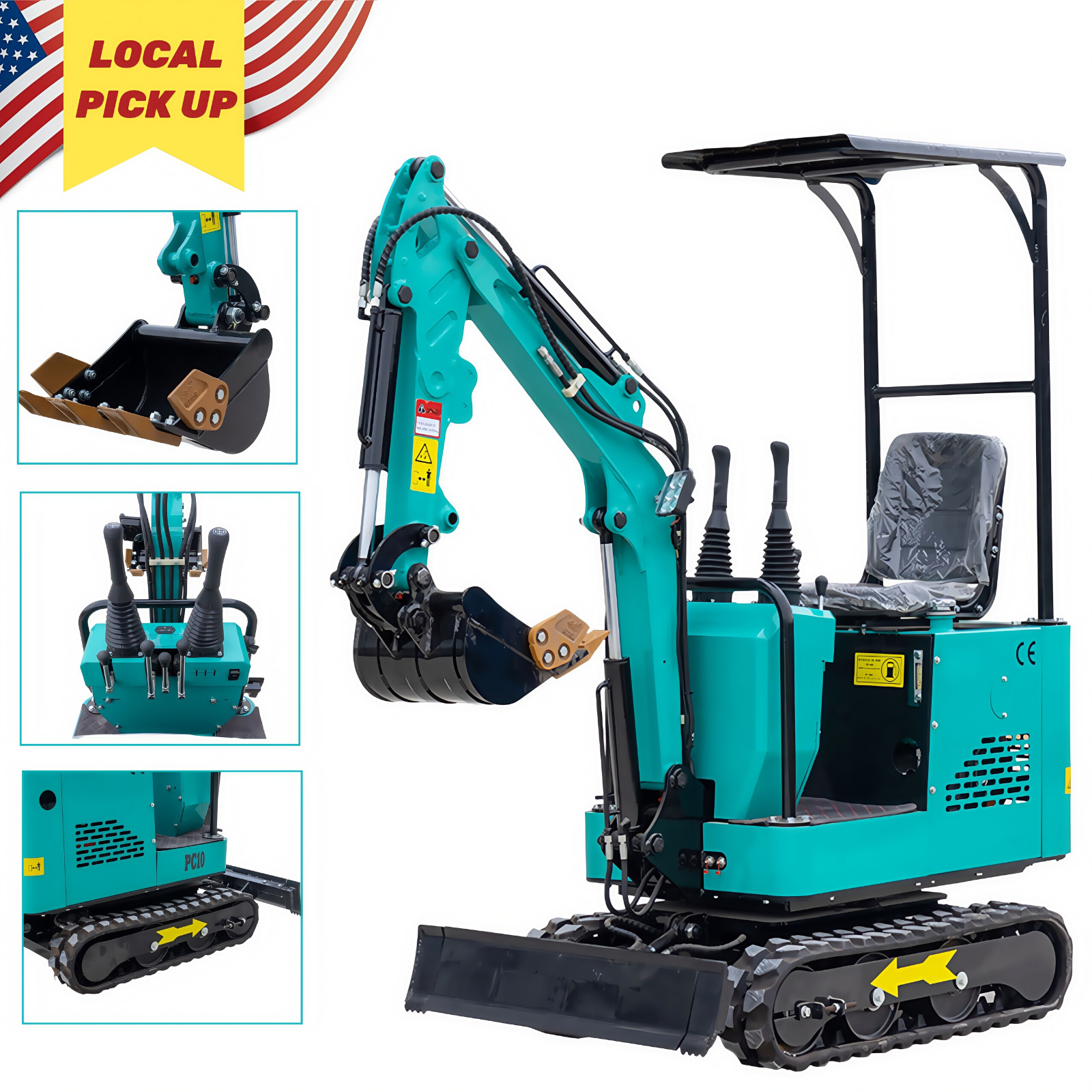 Compact 1Ton Mini Excavator Truck-Towable Mini Digger For Home Yard DIY Projects