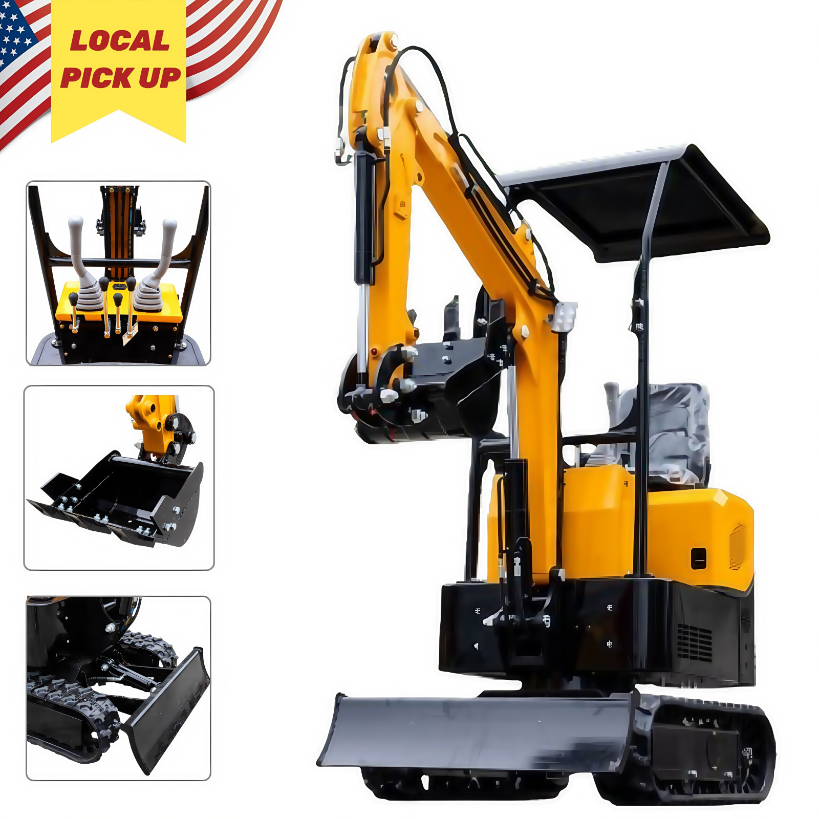 Mini Excavator for sale 13.5HP Micro Crawler Excavator Small Digger USA Stock
