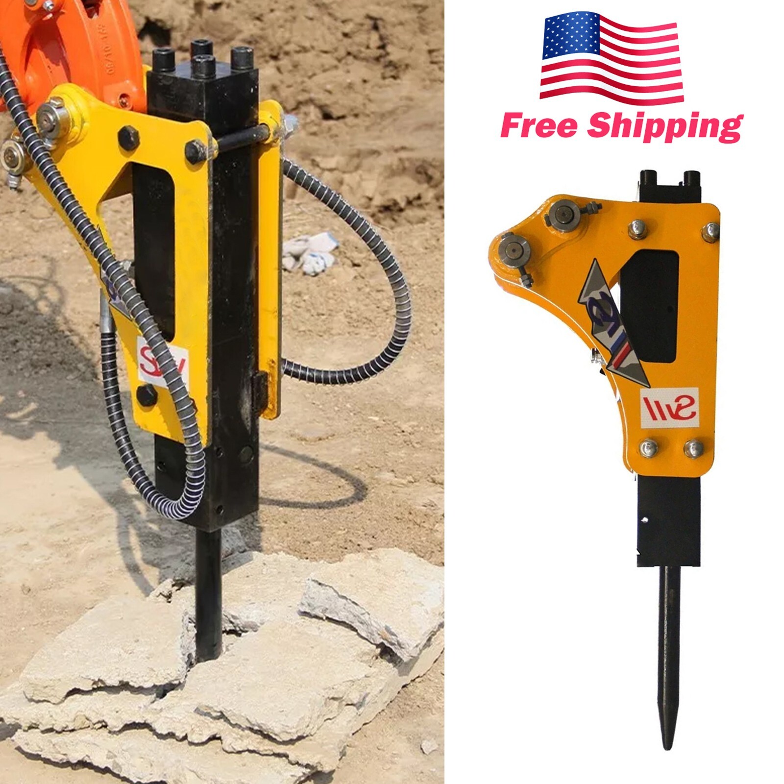 Excavator Hydraulic Hammer Breaker Attachments Drilling Tool Small Digger Hammer