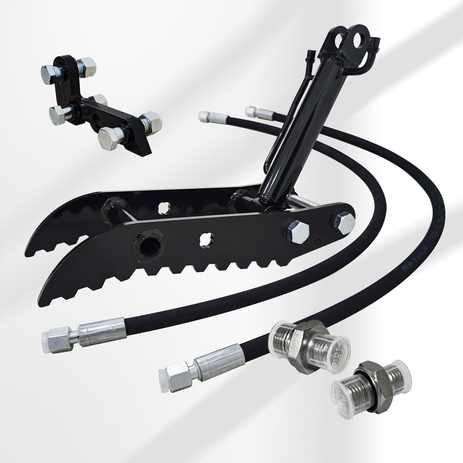 L-Shaped Mini Excavator Attachment Hydraulic Clip Thumb For 1-2 Ton Digger