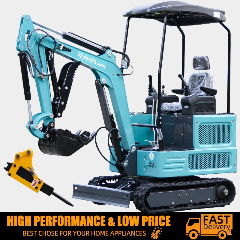 FREE SHIP 2025 4,000lbs New Mini Excavator EPA USA KUBOTA Diesel+ Breaker Hammer