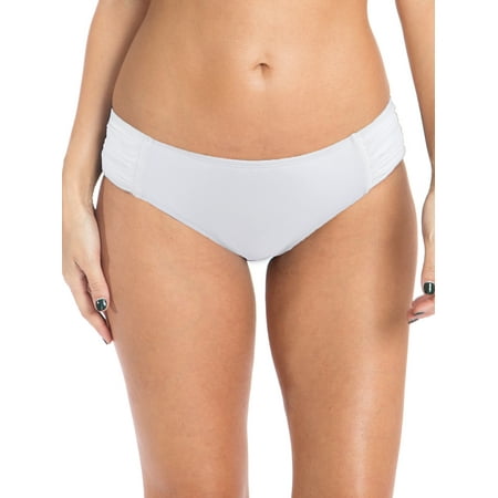 Relleciga Women’s Full Coverage Swim Bottoms Mid Rise Ruched Sides Bikini Bottom