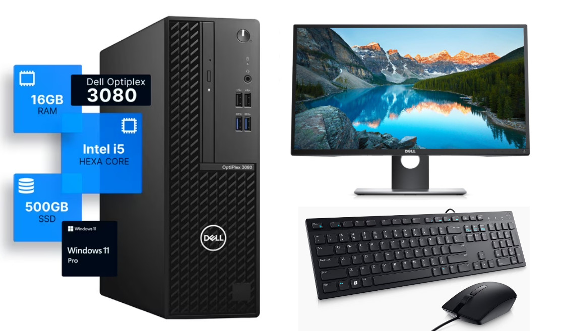Dell OptiPlex 3080 SFF i5 PKG 10th Gen 16GB RAM 500GB SSD Win 11 Pro