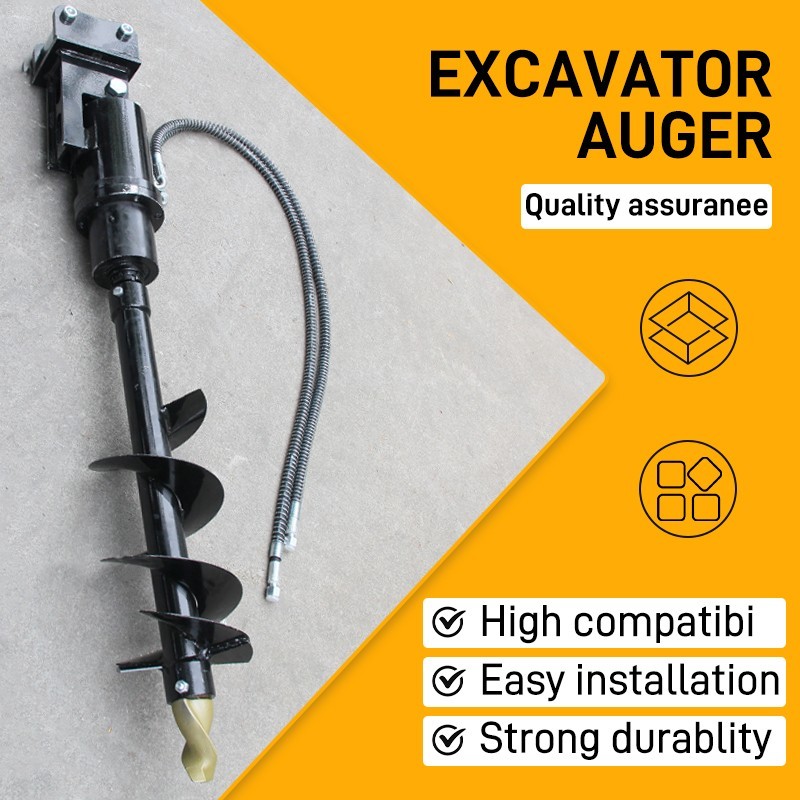 1.8Ton Mini Digger Hydraulic Auger Drill Mini Excavator Attachment