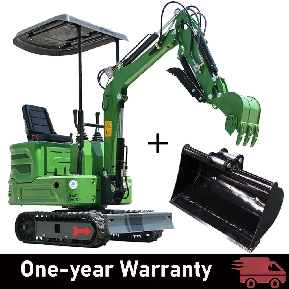Mini Excavator 1Ton Hydraulic Crawler Diggers B&S Gas Engine with Plain Bucket