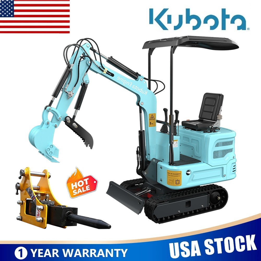 1.4 Ton Mini Excavator Kubota Engine Diesel Two-cylinder EPA Hydraulic Digger US