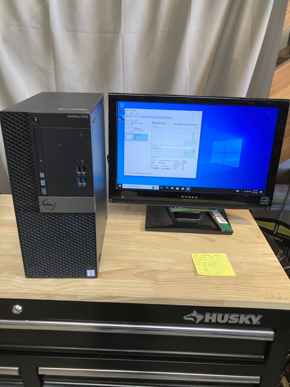 Dell OptiPlex 3040 Tower Desktop PC Intel i7-6700 8GB RAM 250GB SSD Win 10 PRO