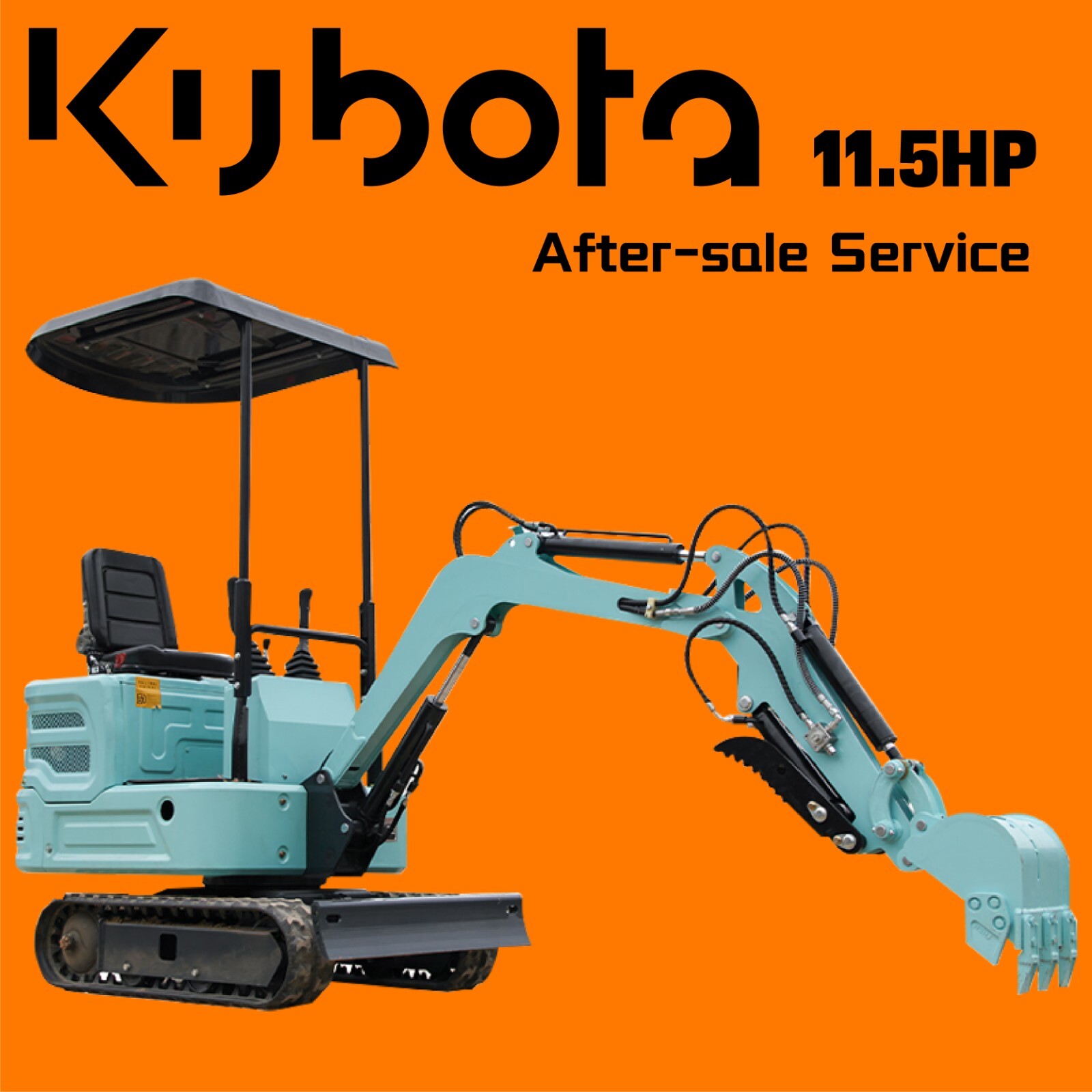 Garden Digger Tracked Kobuta 11.5HP Mini Excavator 2025 Hydraulic Thumb USA EPA
