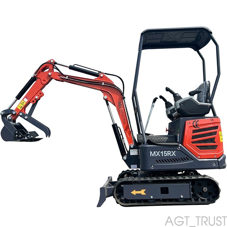 AGT 1Ton Red EPA Engine RATO Mini Excavator Farm Hydraulic Crawler Digger MX15RX