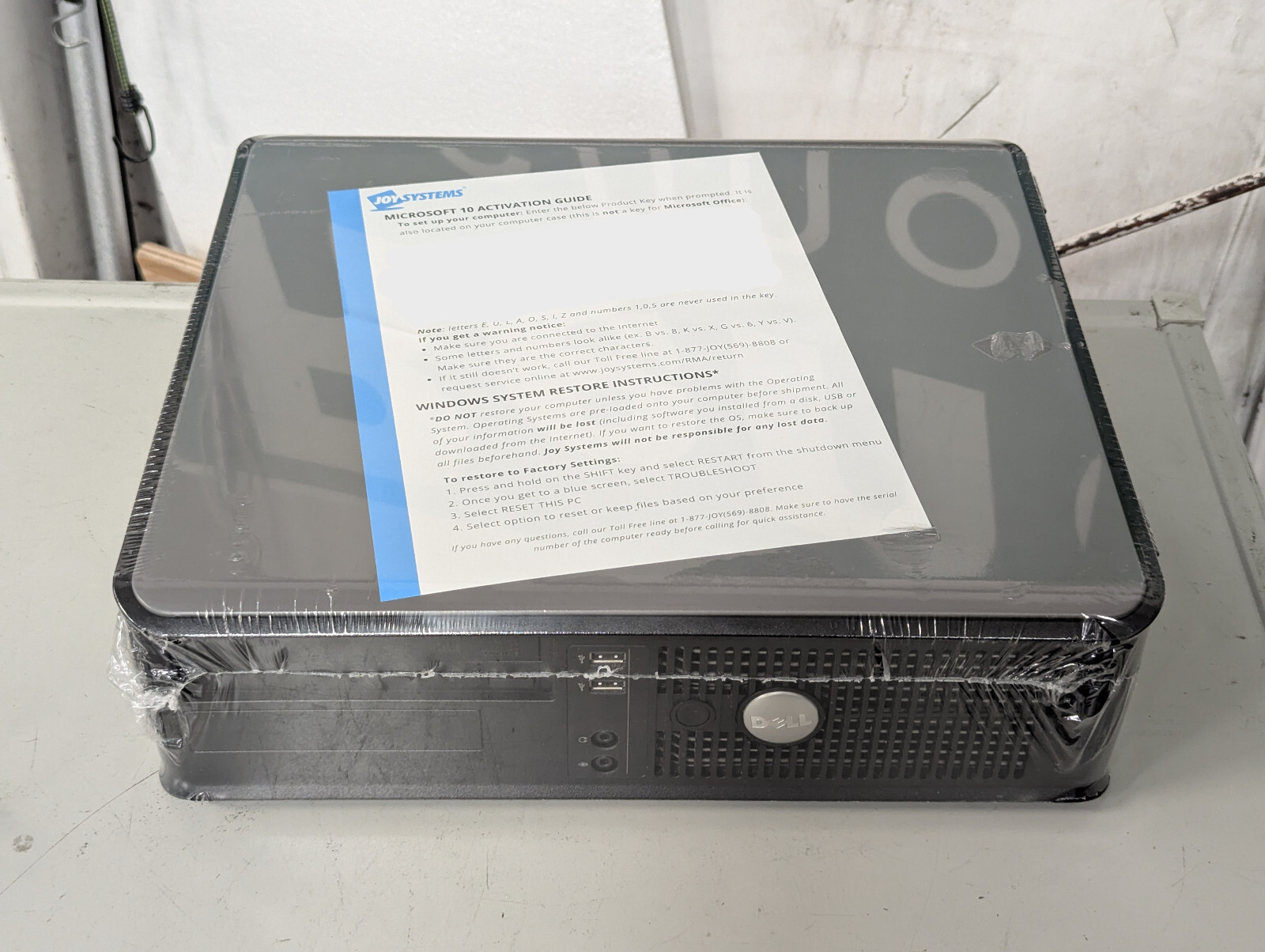 Dell Optiplex 760 Desktop; serviced by Joy Systems; Windows 10; unknown specs