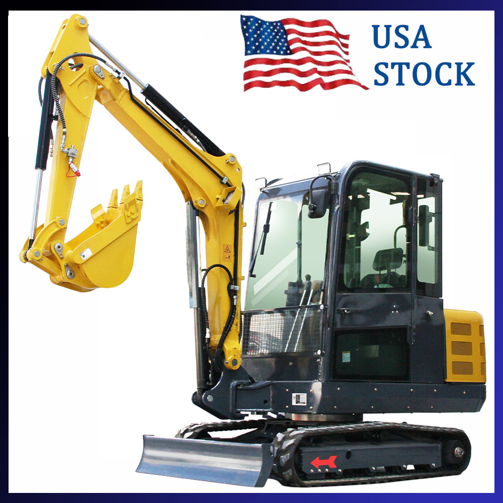 7700lbs Hydraulic Mini Excavator with Kubota Diesel Engine 3.5Ton Digger USA