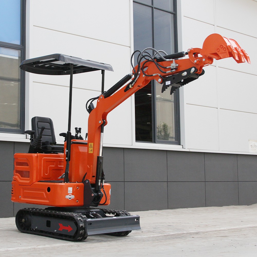 FREE SHIPPING 1t Mini Excavator B&S Farm Tracked Digger Gasoline Pilot Control