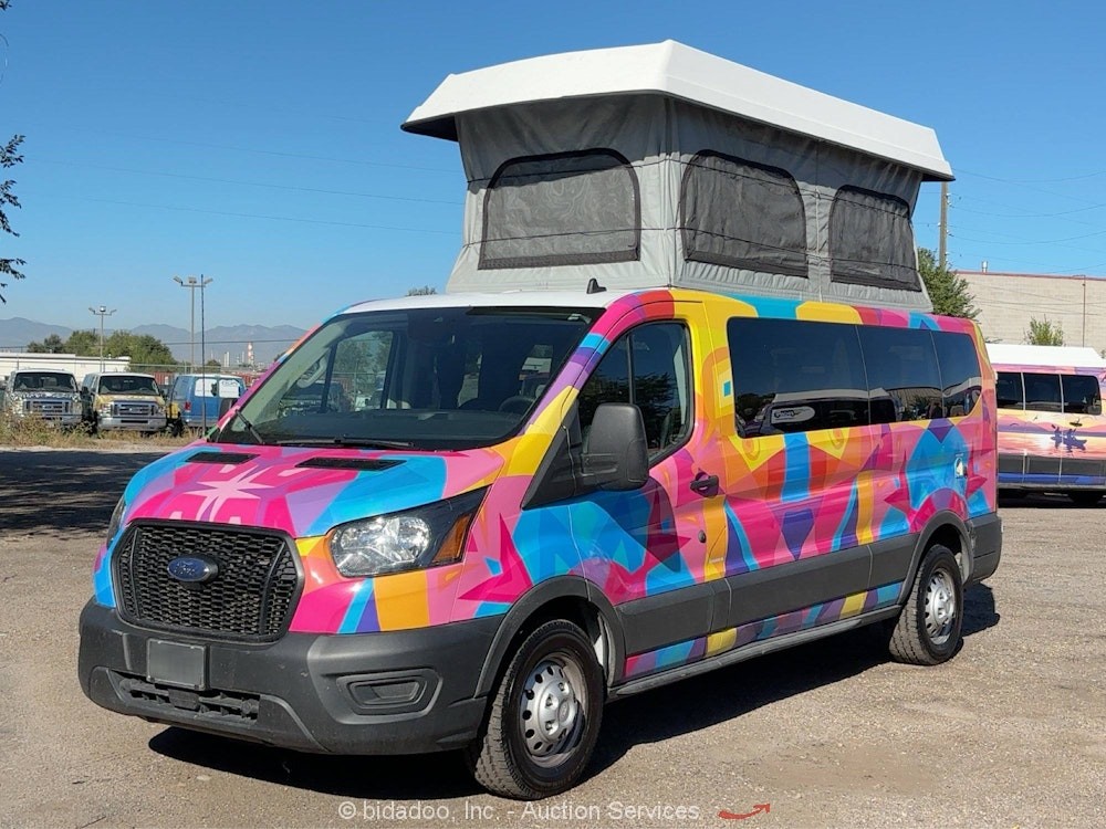 2023 Ford Transit AWD Pop Up Camper Van RV Class B Motorhome Kitchenette bidadoo