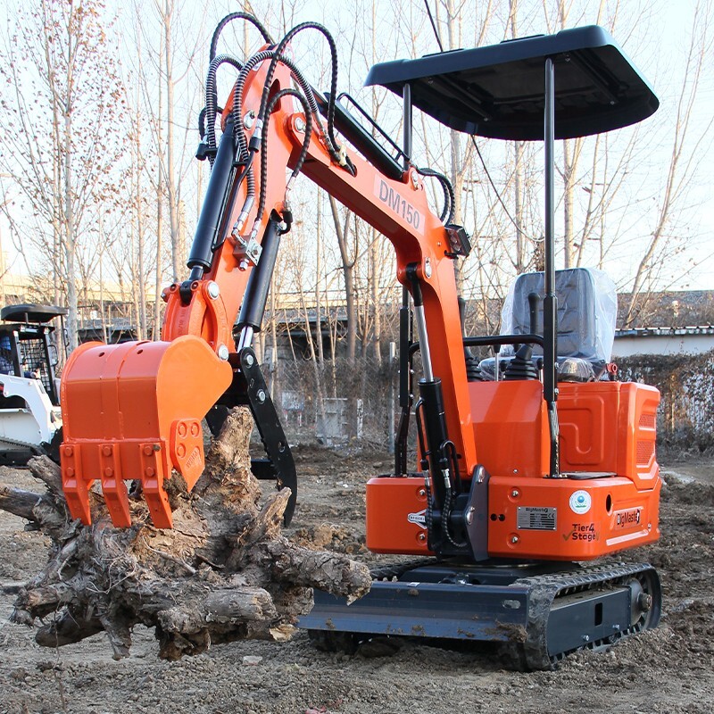 1 Ton Mini Excavator Crawler Digger 13.5HP Bucket/Hydraulic Thumb B&S Gas Engine