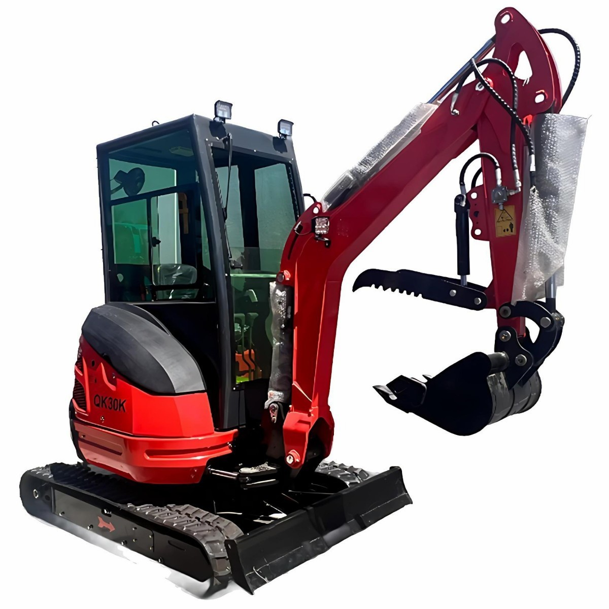 2.8Ton Kubota Diesel Engine Mini Excavator Track Digger Side Swing Boom QK30K