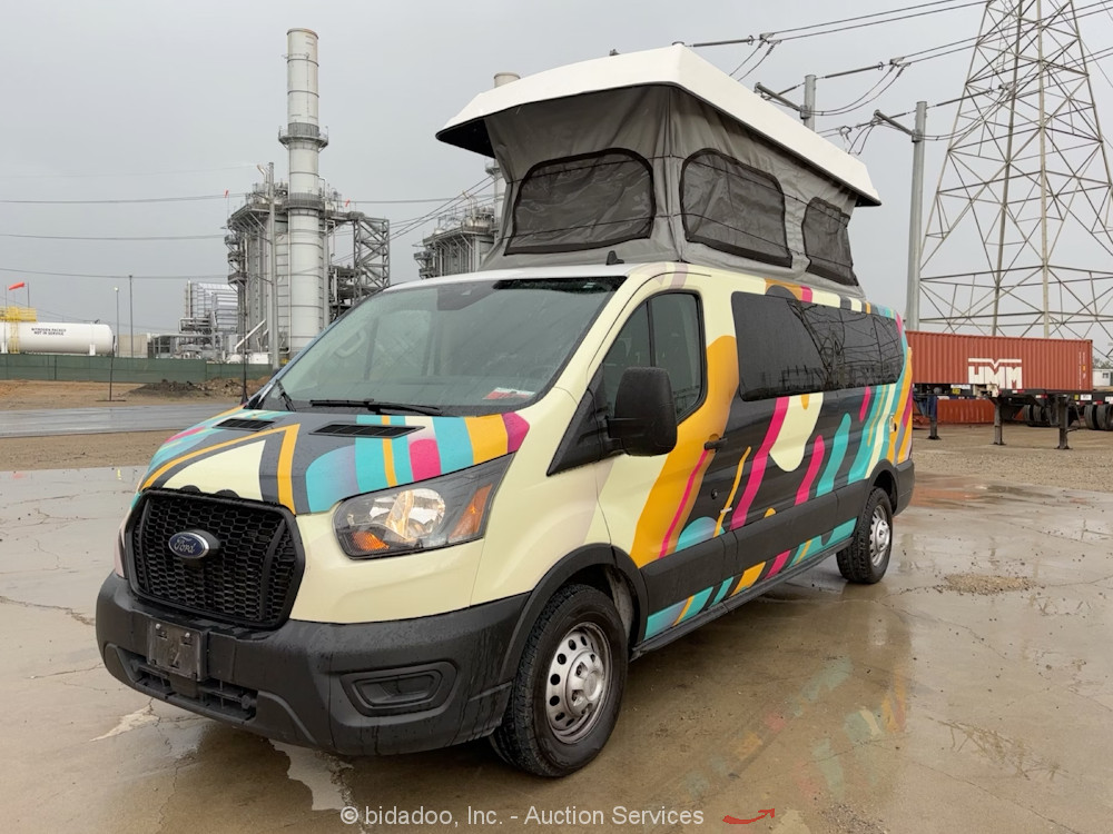 2023 Ford Transit AWD Pop Up Camper Van RV Class B Motorhome Kitchenette bidadoo