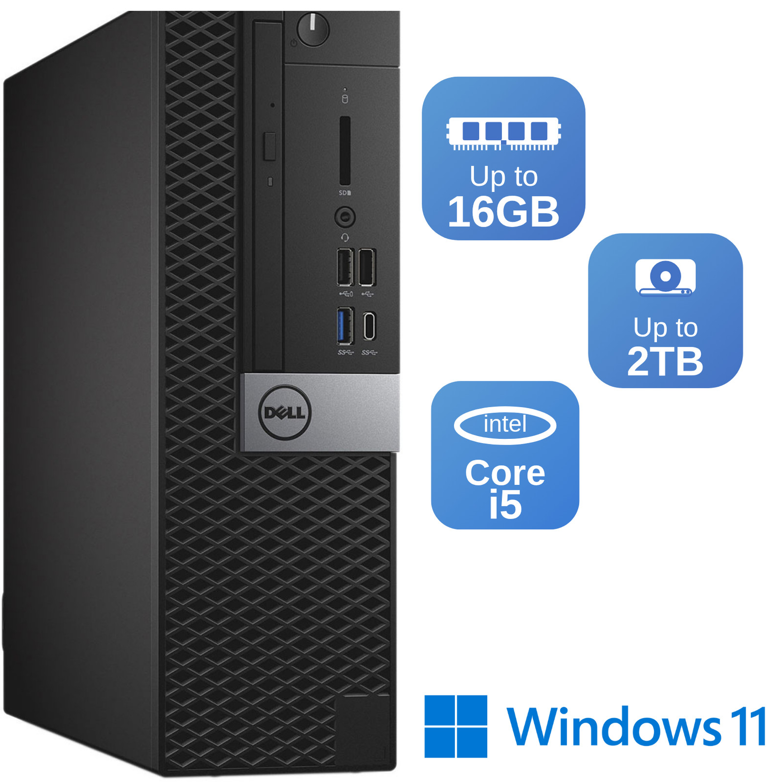 Dell i5 Desktop Computer | Upto 32GB RAM | Upto 1TB SSD | Windows 10/11 Pro