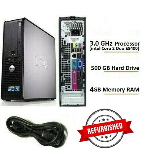 DELL OPTIPLEX 780 WIFI DVD-RW 3.0GHz 4GB Ram 500GB Hard Drive W/ Windows 10 Pro