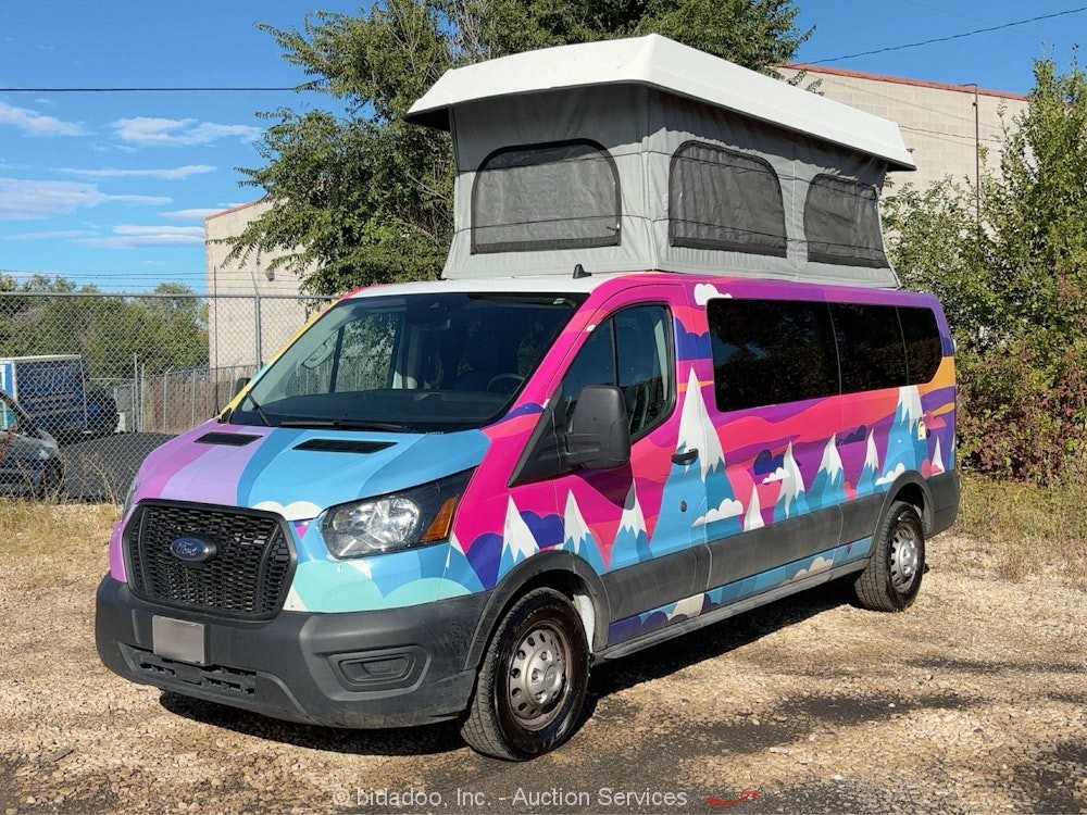 2023 Ford Transit AWD Pop Up Camper Van RV Class B Motorhome Kitchenette bidadoo