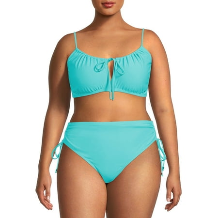 Time and Tru Women’s and Women’s Plus Size Ruched Bikini Bottom