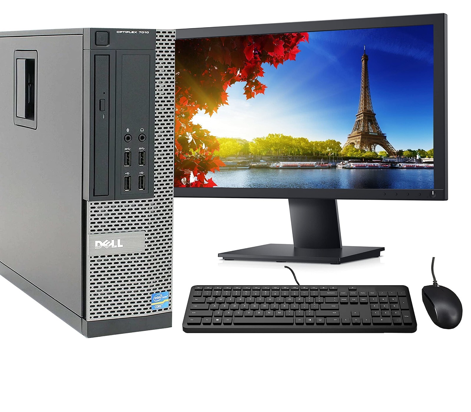 Dell Desktop Computer PC Intel i3 8GB RAM 500GB HDD 22″ LCD DVRW WIFI Windows 10