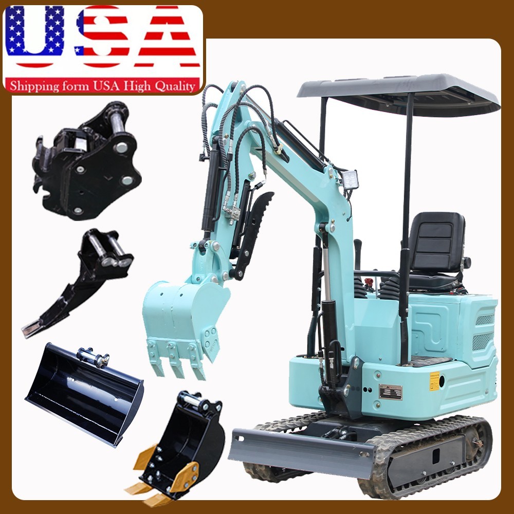 Mini Excavator Kubota Diesel Engine 1.4Ton Diggers with Attachments Quick Hitch