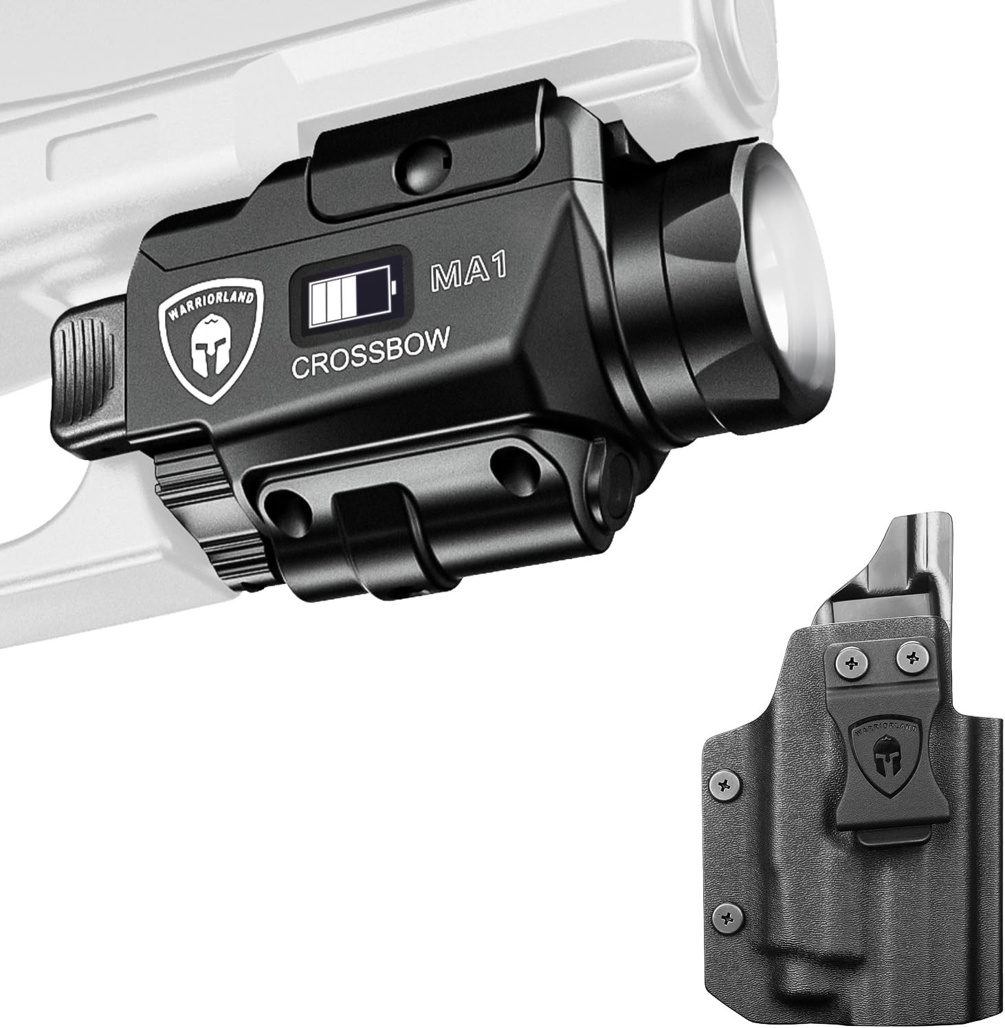 800-Lumen MA1 Pistol Laser LED Light & Holster Combo, Fit Sprindfield XD 9mm 4″