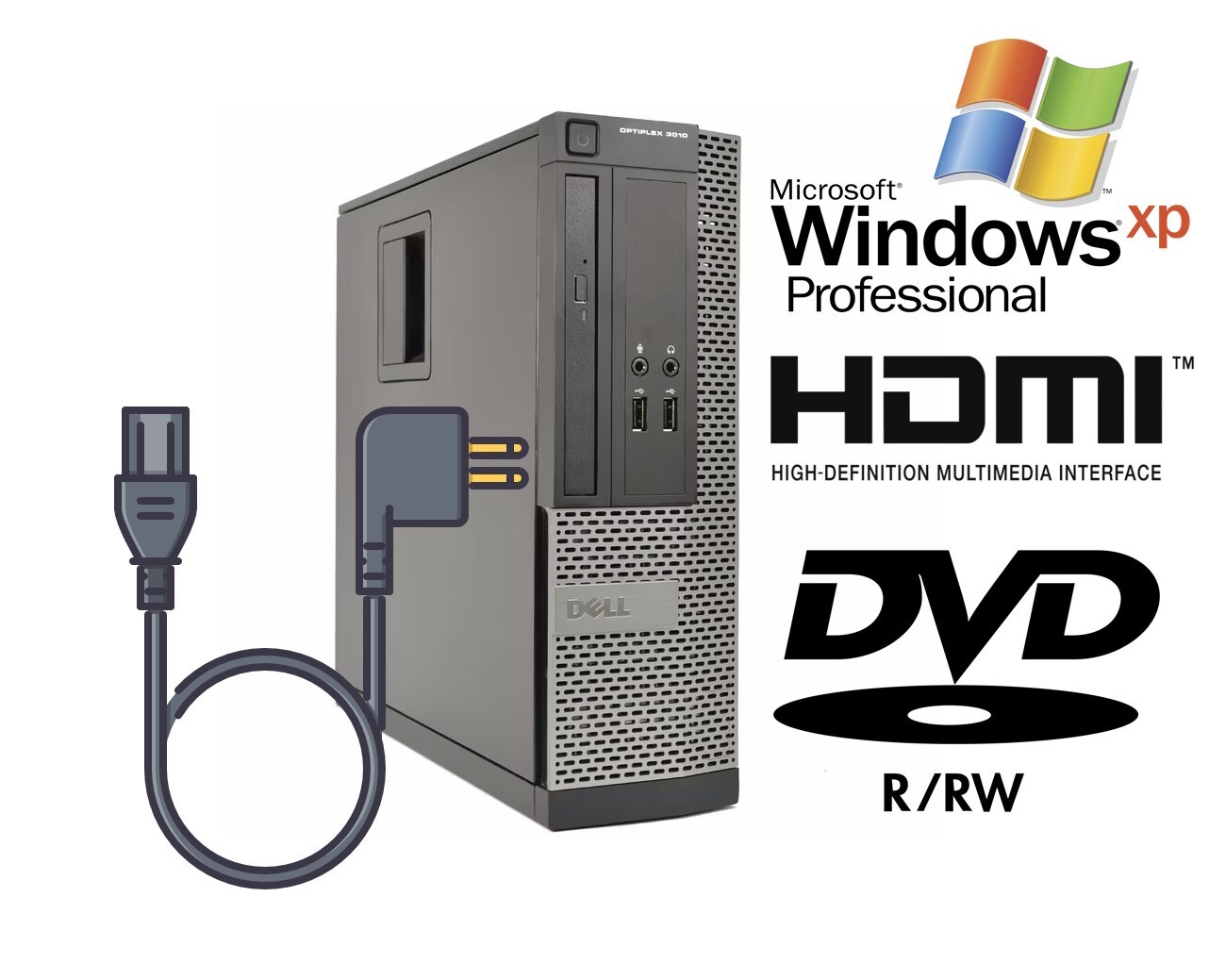 Windows XP Pro SP3 Dell OptiPlex Intel Pentium G645 2.90GHz 4GB RAM 250GB HDD