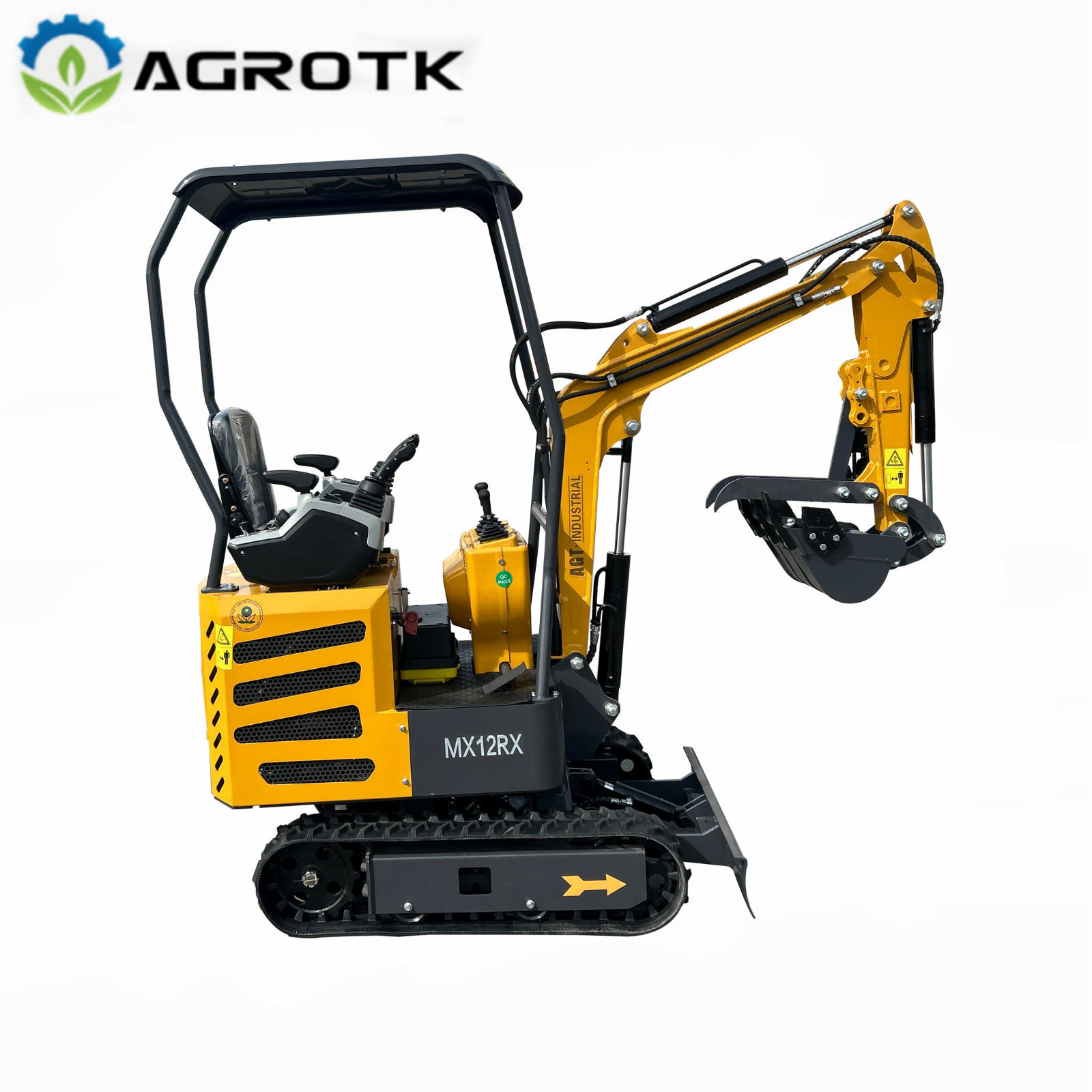 AGT 1Ton Mini Excavator Digger 15HP Gasoline RATO Engine Crawler w/Pilot System