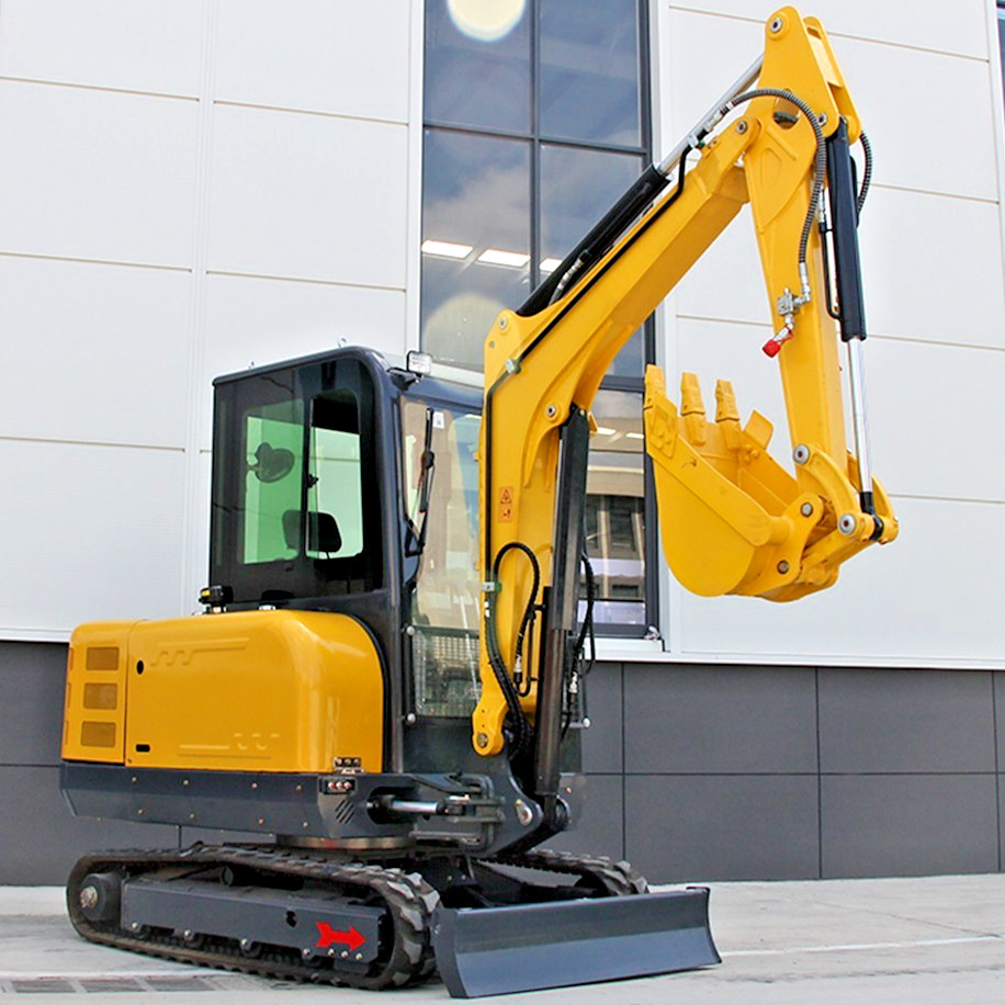 3.5TON Kubota V1505 Diesel 25HP Mini Excavator with Side Swing Cab USA STOCK