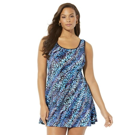 Swimsuits for All Women’s Chlorine Resistant Tank Swimdress