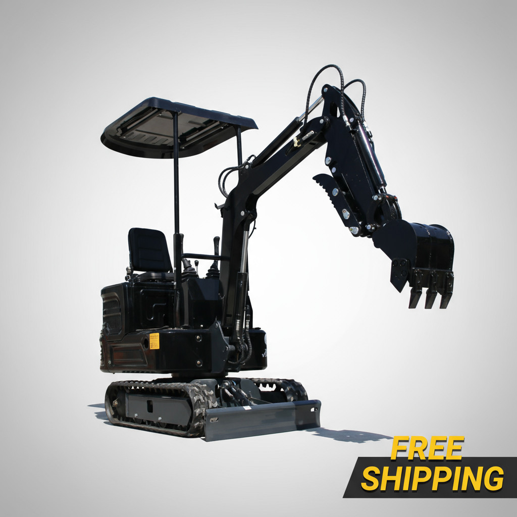 Mini excavator digger 1 ton multi-functional for landscaping & farm | Free shipp