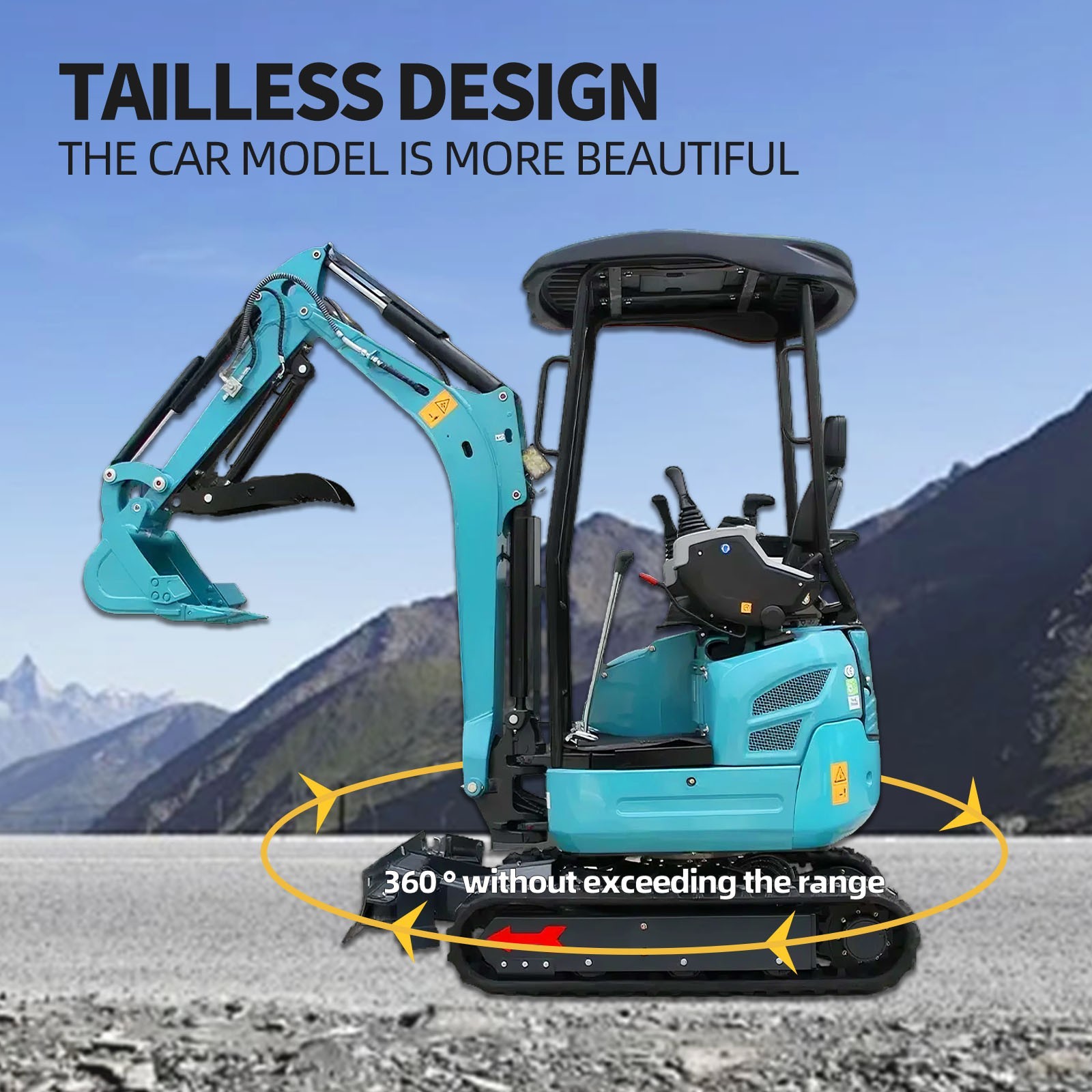 2.5Ton Excavator 16HP Tracked USA Inventory Diesel KUBOTA Scalable Track EPA