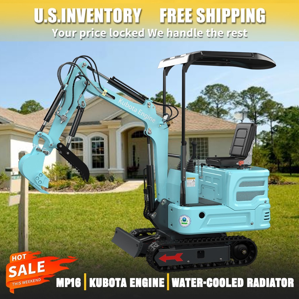 Free delivery.Mini crawler excavator.Hydraulic thumb clamp.Kubota diesel engine
