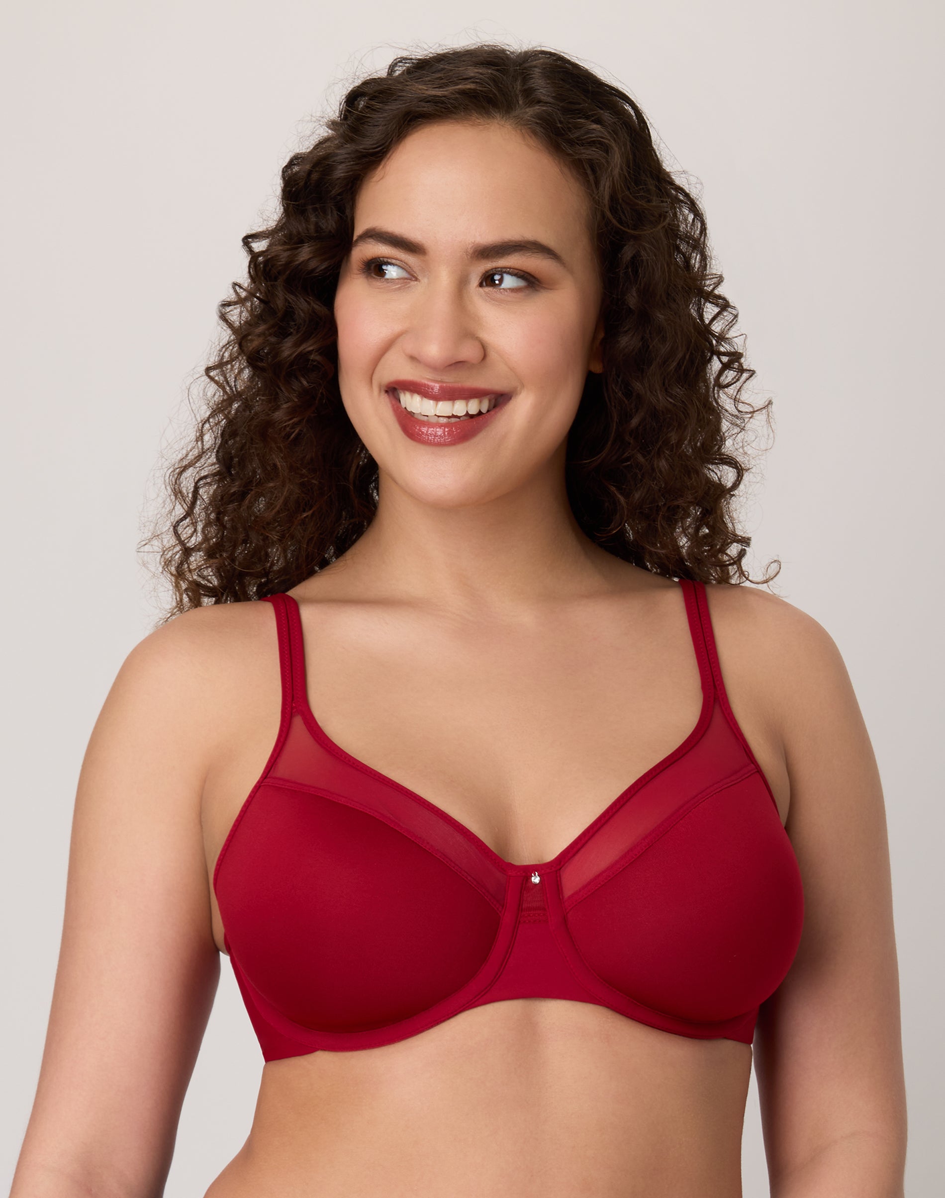 Bali One Smooth U Ultra Light Underwire Bra Rosy Red 36DD Women’s
