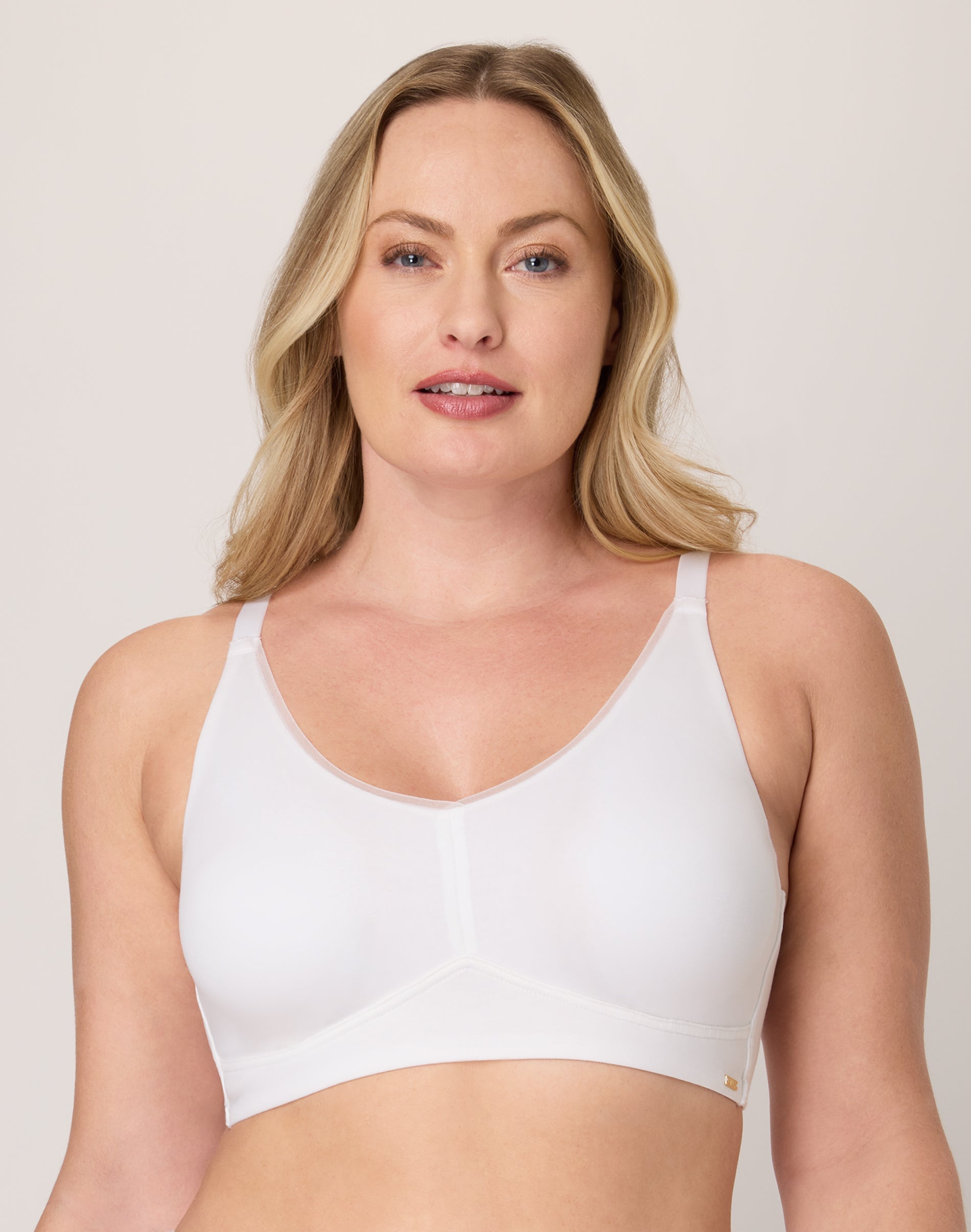 Bali Cotton Collection Wireless Bra White XL Women’s