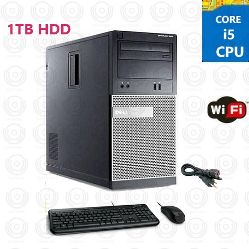 Dell Windows 7 64bit Desktop i5 Computer PC Tower DVDRW 16GB Ram 1TB HD
