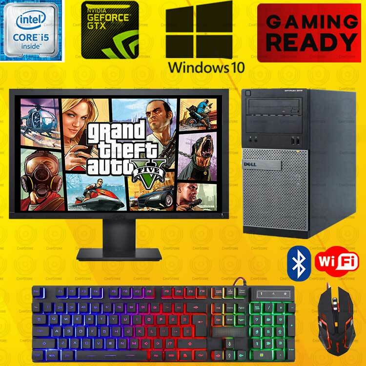 GTA5 Dell i5 Gaming Desktop PC Computer SSD Nvidia GT1030 Win 10 16GB bundle