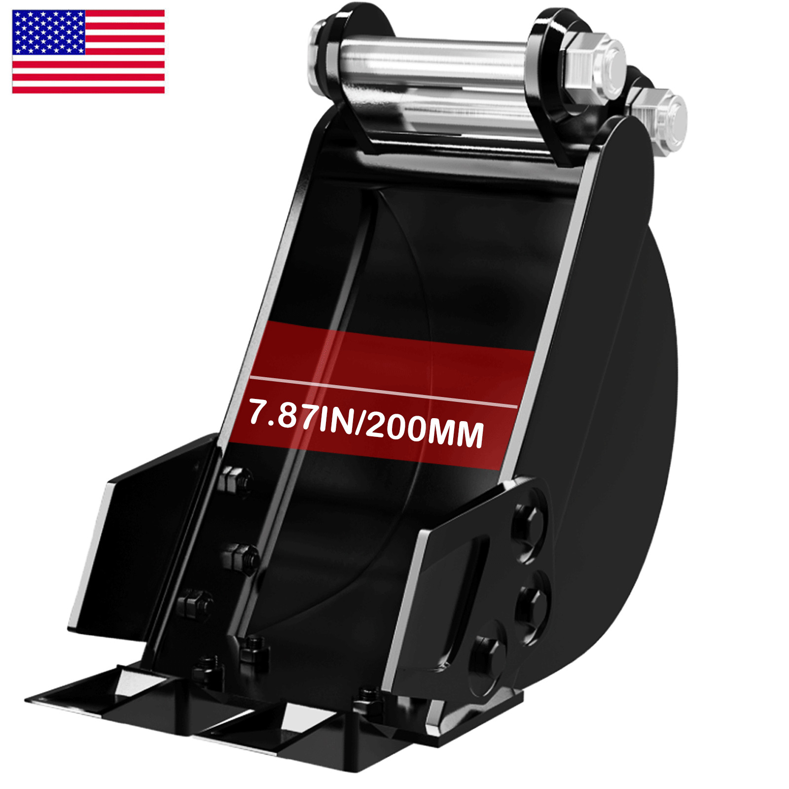 200mm Narrow Bucket for Mini Excavator Attachments – Free Shipping, US Stock