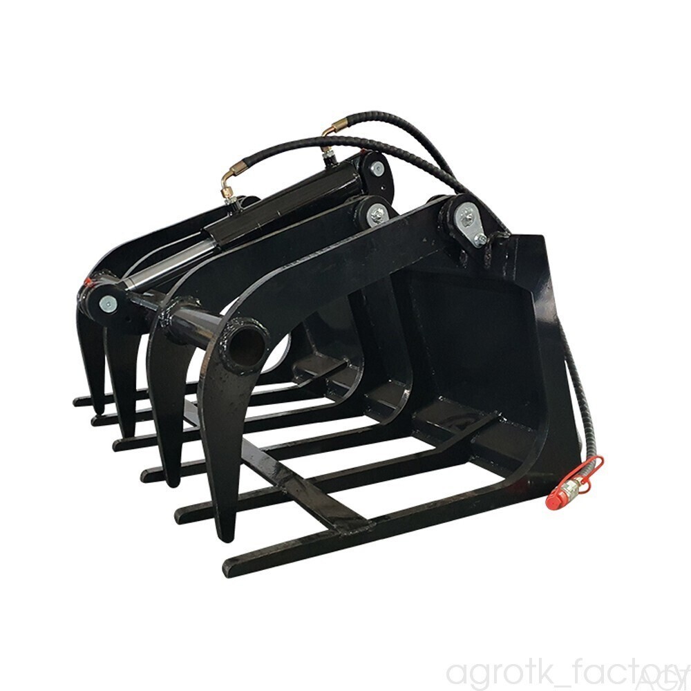 Mini Skid Steer Grapple Rake Mini Loader Wood Grapple Attachment  |AGT-M-HGB