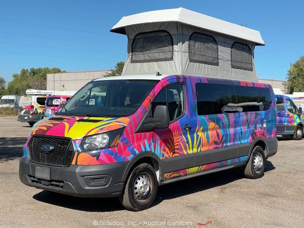 2023 Ford Transit AWD Pop Up Camper Van RV Class B Motorhome Kitchenette bidadoo