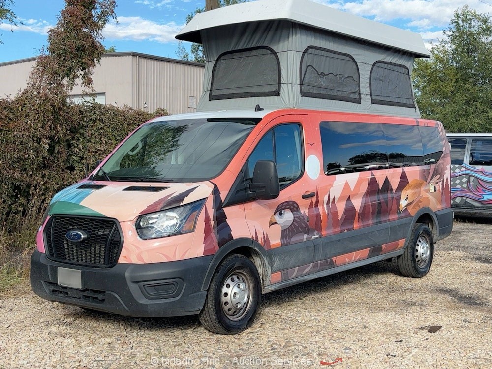 2023 Ford Transit AWD Pop Up Camper Van RV Class B Motorhome Kitchenette bidadoo