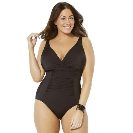 Swimsuits for All Women’s Twist Ruched One Piece Swimsuit