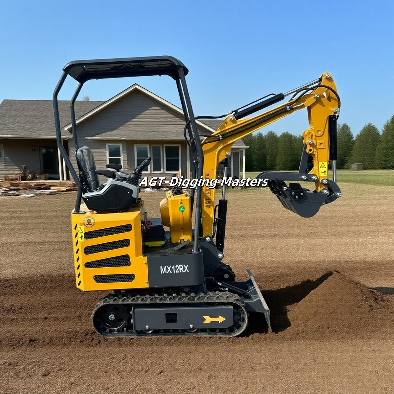 NEW 15HP AGT Mini Excavator Digger Tracked Crawler with RATO Engine – USA STOCK