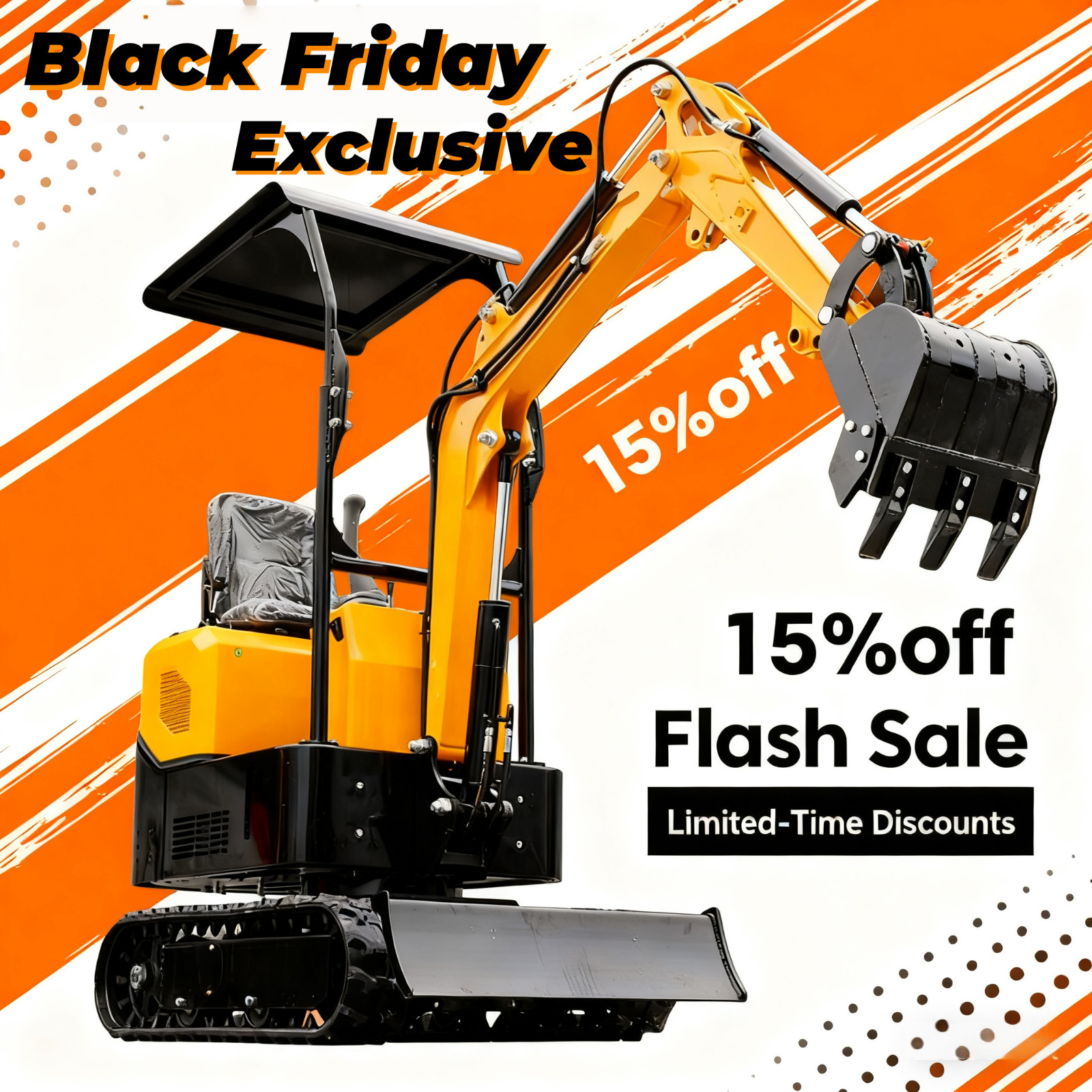 MMS 1 Ton Mini Excavator  13.5HP Mini Hydraulic Digger For Sale Gasoline Engine