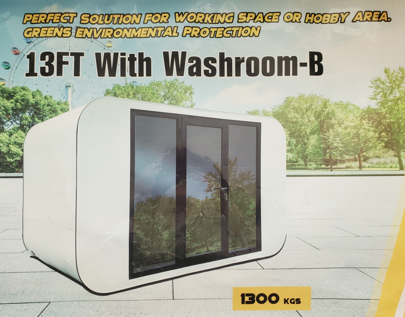 13′ TINY CUBE HOUSE, BEDROOM, OFFICE, BATHROOM, SHOWER, LED LIGHTING NEW SEALED