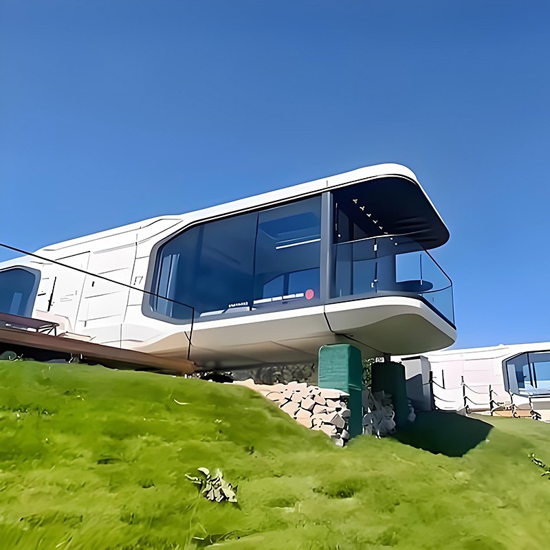 Leak Proof Modular Prefabricated Recreational Villa Space Capsule Tiny Home