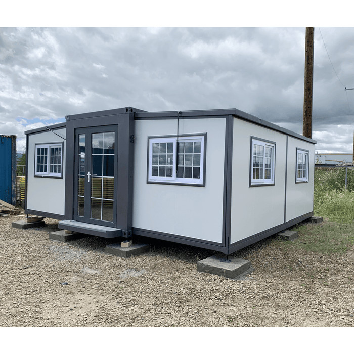19ftx20ft Expandable Prefab Mobile House w/ Cabinet Mobile Home Container Homes