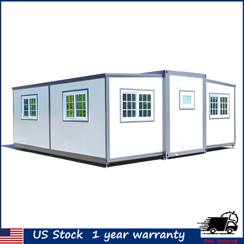 19ftx20ft Expandable Prefab Mobile House w/ Cabinet Mobile Home Container Homes